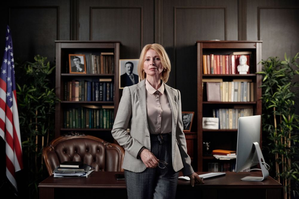 Business presenter in an office